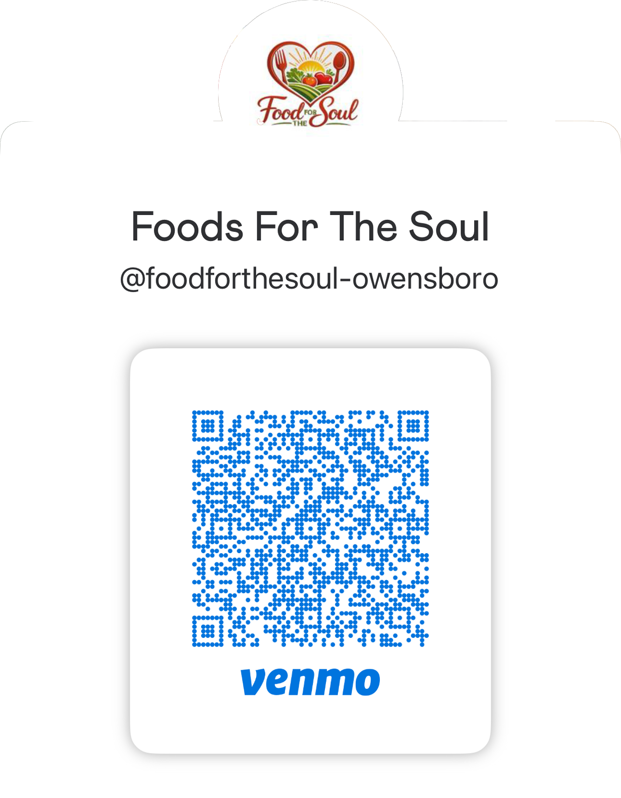 Donate to Food For The Soul in Owensboro KY on Venmo